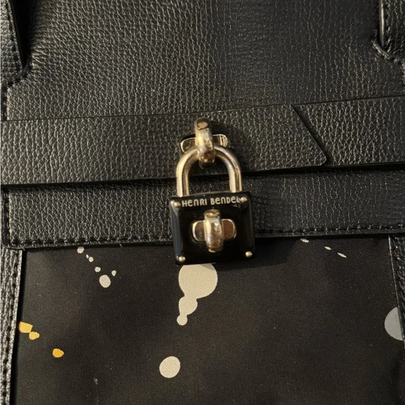 Henri Bendel Black Multicolor Splatter Backpack - Picture 2 of 8
